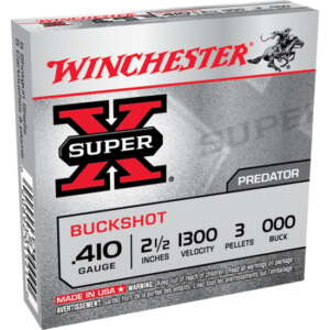 Winchester SUPER-X SHOTSHELL 410 Bore 3 Pellets 2.5" Shotgun Buckshot Ammunition 500 rounds