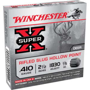 Winchester SUPER-X SHOTSHELL 410 Bore 1/5 oz 2.5" Shotgun Slug Ammunition 500 rounds