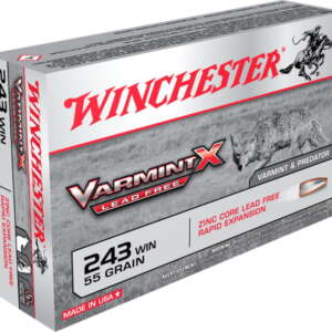 Winchester VARMINT X RIFLE LEAD FREE .243 Winchester 55 grain Zink Core Hollow Point Centerfire Rifle Ammunition 300rnd