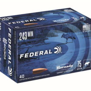 Federal Premium HORNADY V-MAX .243 Winchester 75 grain Hornady V-Max Centerfire Rifle Ammunition 300rnd