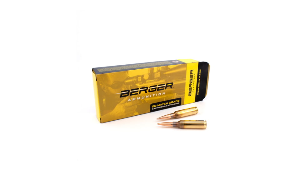 Berger RIFLE 6.5mm Creedmoor 153.5 gr Long Range Hybrid Target Brass Cased Centerfire Rifle Ammunition