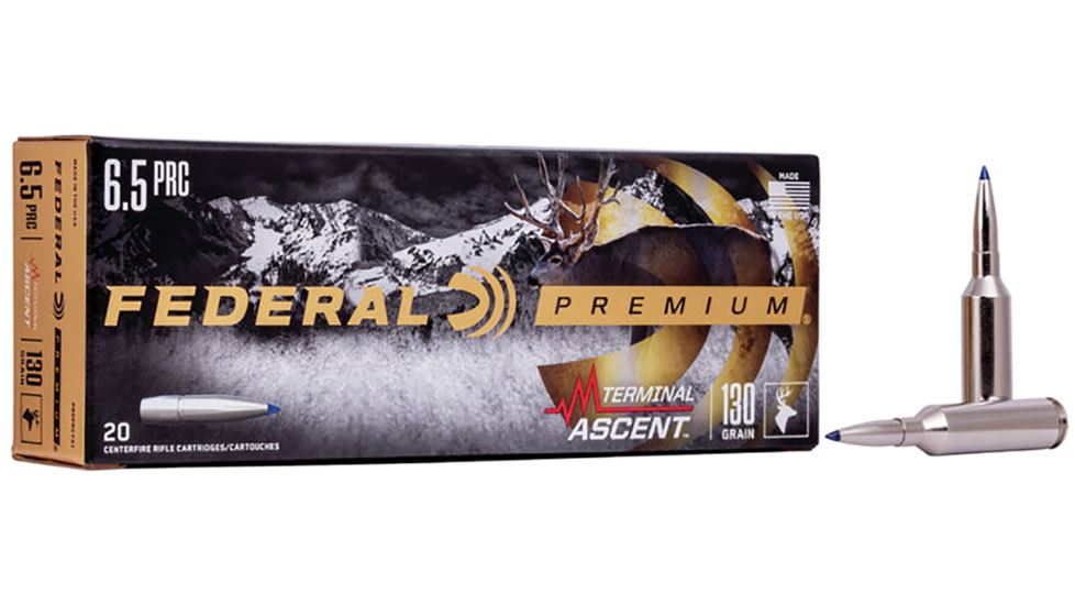 Federal Premium Trophy Copper 6.5mm PRC 120 Grain Trophy Copper Brass Cased Centerfire Rifle Ammunition 240rnd