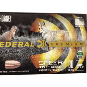 Federal Premium V-SHOK .22 Hornet 30 grain Speer TNT Green Hollow Point 500 round