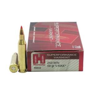 Hornady Superformance .243 Winchester 58 Grain V-MAX Centerfire Rifle Ammunition 300rnd