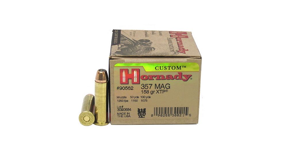 Hornady Custom .357 Magnum 158 Grain eXtreme Terminal Performance Centerfire Pistol Ammunition