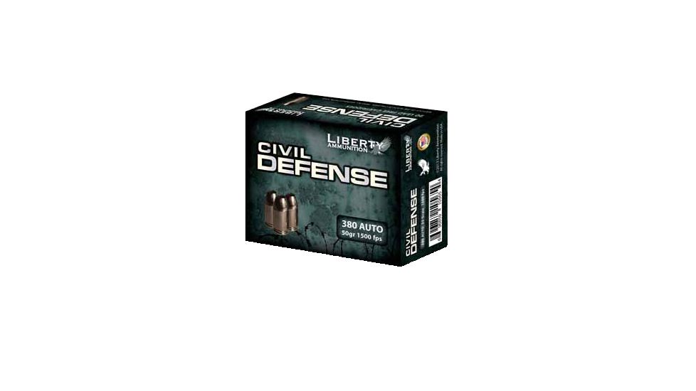 Liberty Ammunition Civil Defense .380 ACP 50 grain Hollow Point