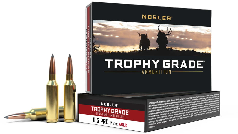 Nosler 6.5 PRC Long Range AccuBond 142 grain Brass Cased Rifle Ammunition 400 rnds