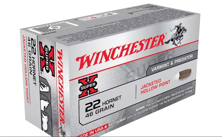 Winchester Super-X Ammunition 22 Hornet 46 Grain Jacketed Hollow Point